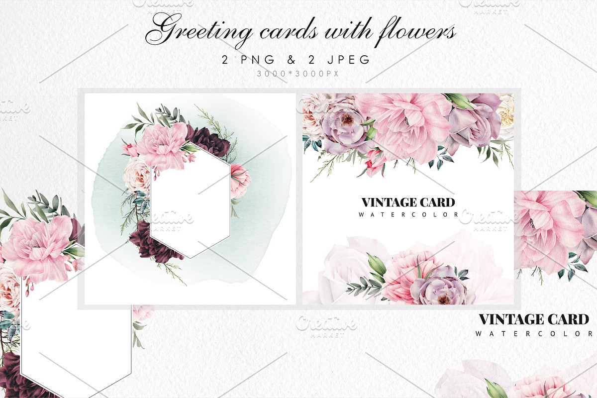 Watercolor Floral Bundle, a Texture Illustration by ollalya (Photo 80 of 112)