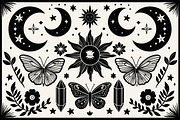 Mystic Moon and Nature Bundle, an Illustration by Creativeshirt (Thumbnail 7 of 9)