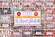 Mega Watercolor Clipart Bundle, a Seasonal Illustration by Craft Nest (Thumbnail 1 of 20)