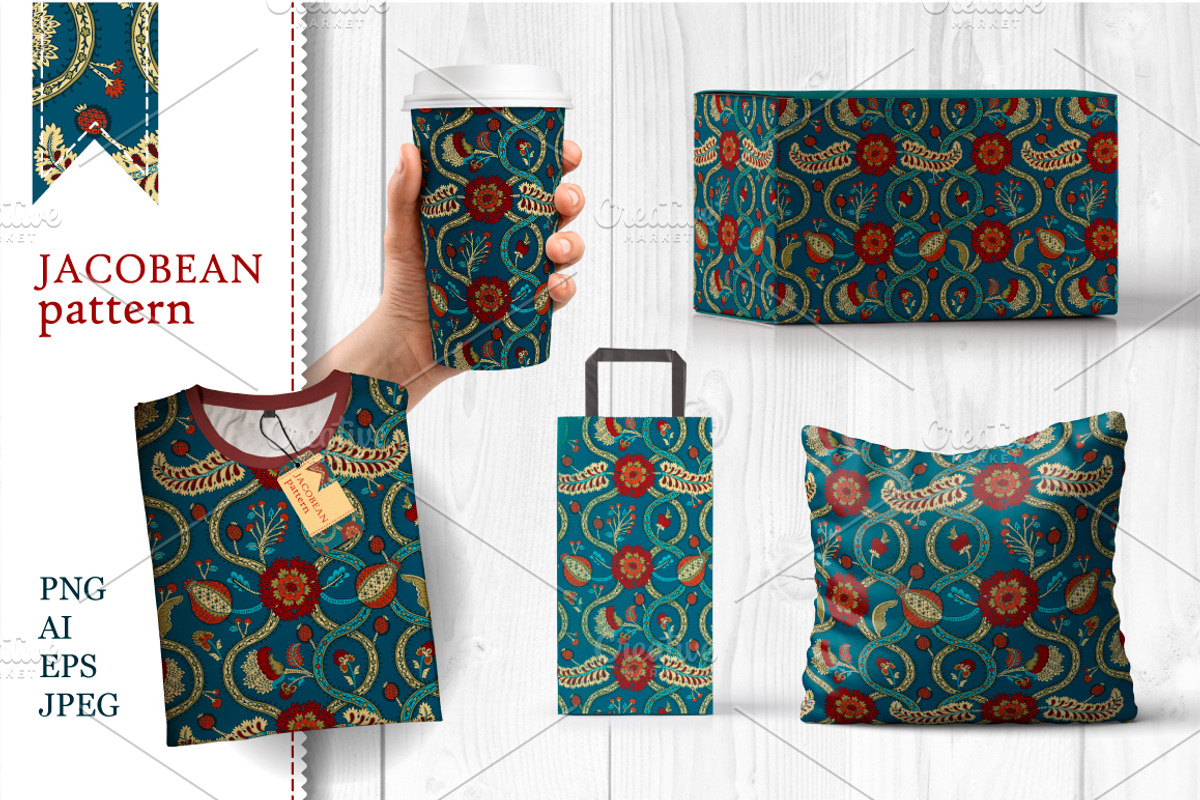 Jacobean pattern, a Pattern Graphic by Ivchenko design (Photo 3 of 3)
