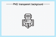 Cute Robot Avatars Vector Bundle, an Outline Icon by Designfour (Thumbnail 4 of 6)