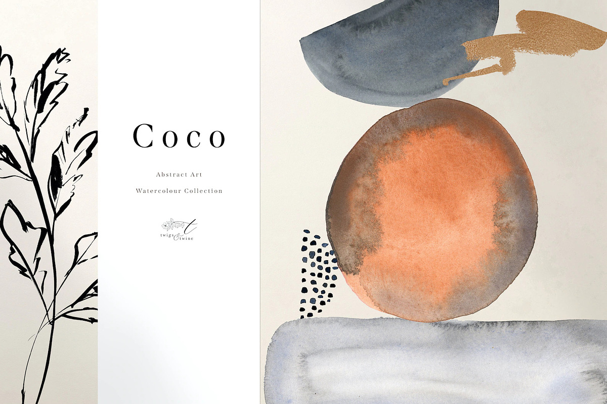 Coco - Abstract Watercolors, an Illustration by Twigs and Twine (Photo 1 of 14)