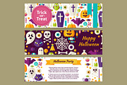 Scary Halloween  Vector Flat Banners, a Flyer Template by Anna_leni (Thumbnail 2 of 6)
