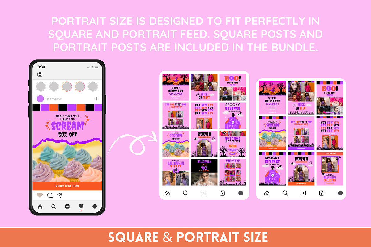 Halloween Instagram Templates, a Social Media Template by SunshineStudioBoutique (Photo 3 of 8)