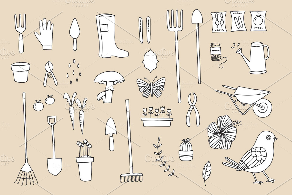 Gardening Tools and Plants, an Illustration by Goodputty (Photo 2 of 5)