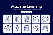 Machine Learning Doodle Icon Set, an Outline Icon by Vectors Market (Thumbnail 1 of 8)