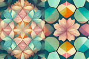 Summer kaleidoscope background set, a Texture Graphic by Olha Klein (Thumbnail 6 of 6)