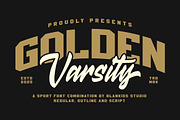 Golden Varsity a College Duo Font, a Slab Serif Font by Blankids Studio (Thumbnail 1 of 14)