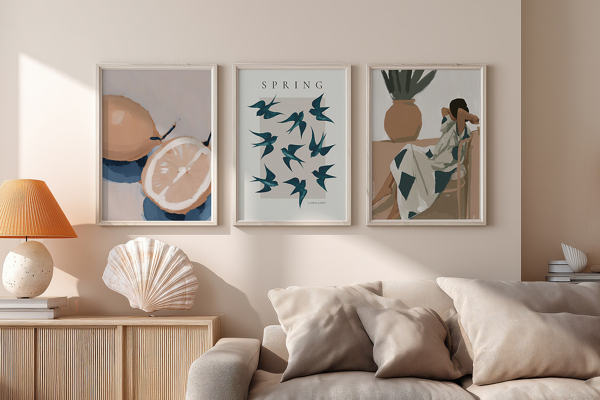 Eclectic Gallery - Wall Art Prints, a Background Graphic by Watercolor_Ma (Photo 6 of 9)