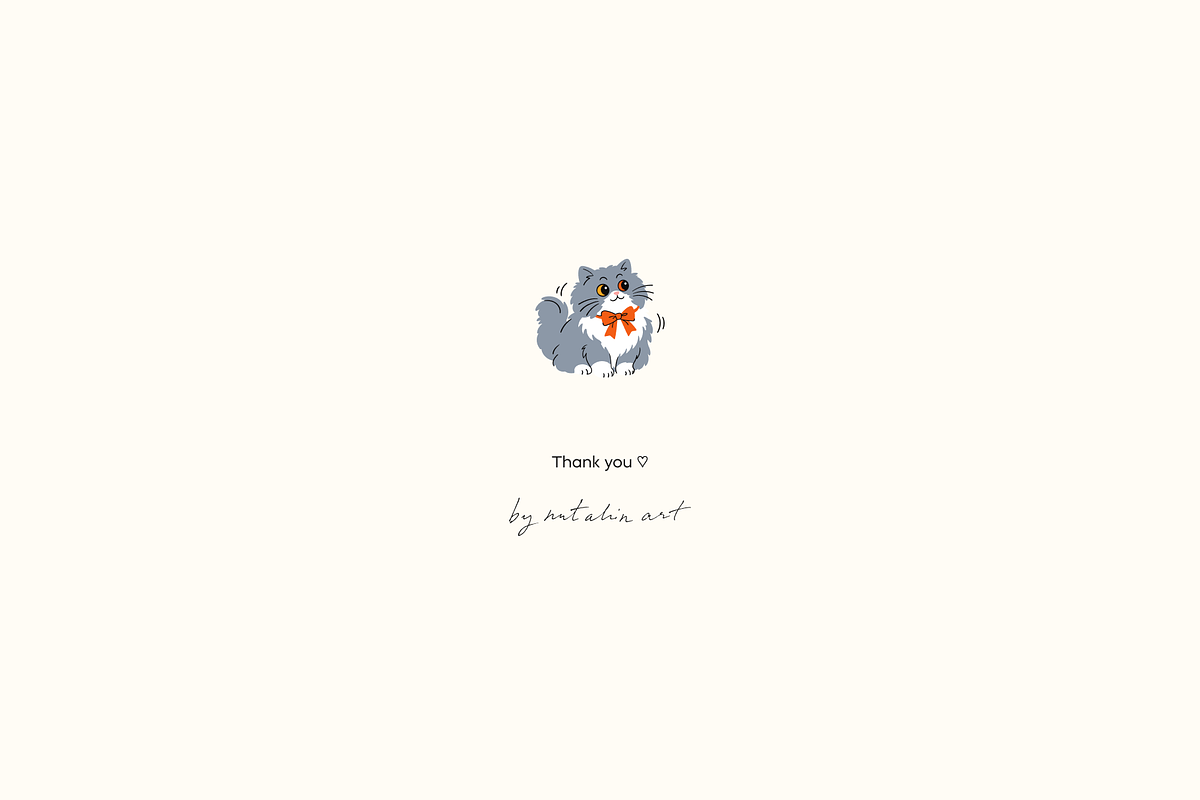 Playful Cat Breeds | Vector Pack, an Animal Illustration by Nutalin Art (Photo 14 of 14)