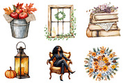 Vintage Fall Decorations Clipart, an Illustration by CreationArt (Thumbnail 5 of 5)