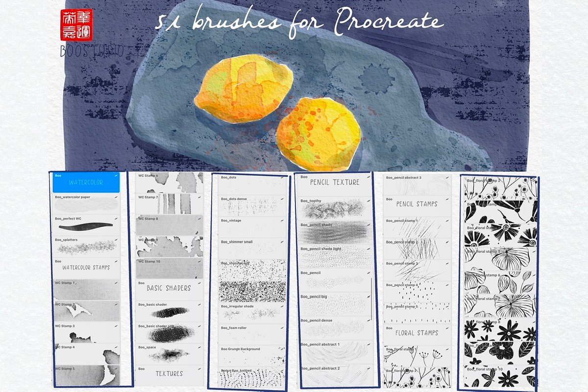 Procreate Texture and Stamp Brushes, a Brush Add-On by BooStudio (Photo 6 of 10)