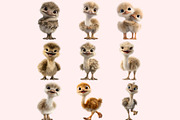 Ostrich PNG Clipart Bundle, a Graphic by M9 Design (Thumbnail 2 of 9)