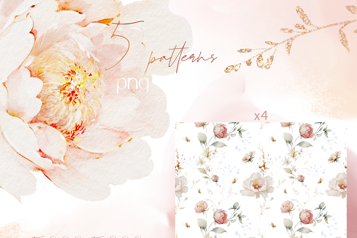 watercolor flowers botanical bundle, a Decorative Illustration by Edith’s World (Photo 10 of 14)