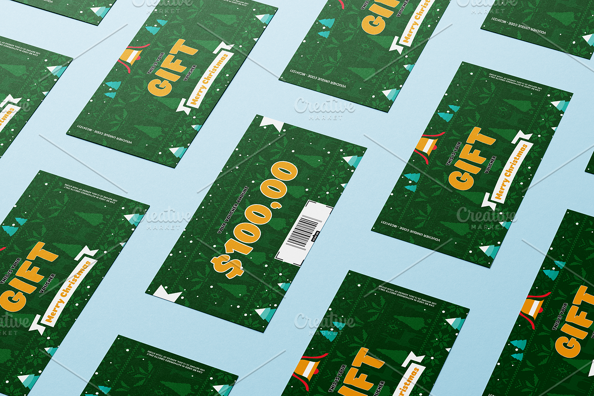 Christmas Voucher 02, a Card Template by Tzochko (Photo 3 of 5)
