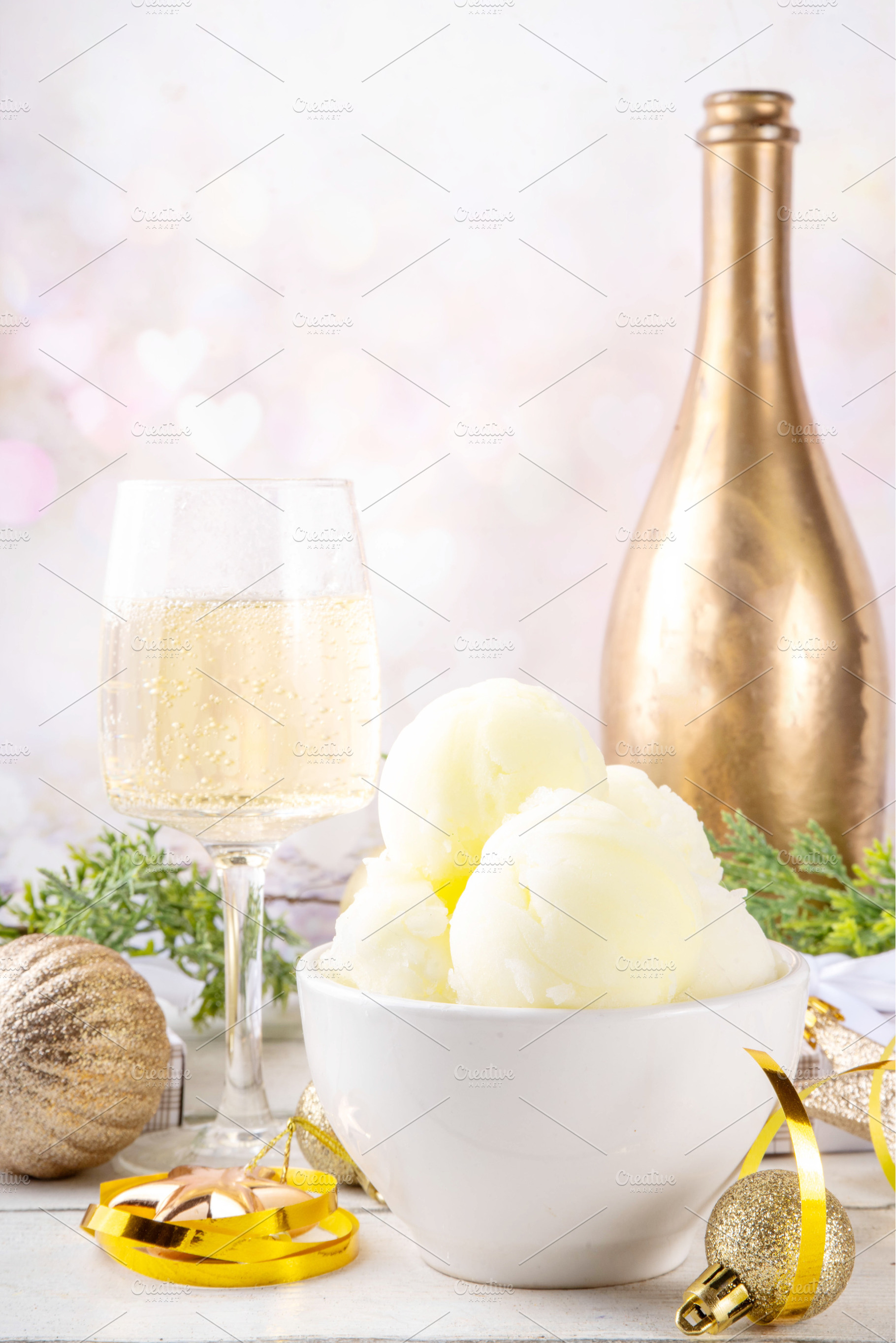 Champagne ice cream, a Food & Drink Photo by Rimma