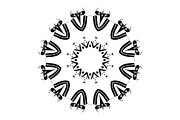 Black and White Mandala Patterns Set, a Decorative Illustration by NJ Himel (Thumbnail 21 of 101)