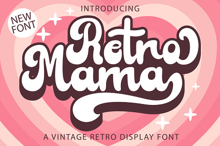 Retro Mama - Retro Script Font, a Script Font by Densu Creative