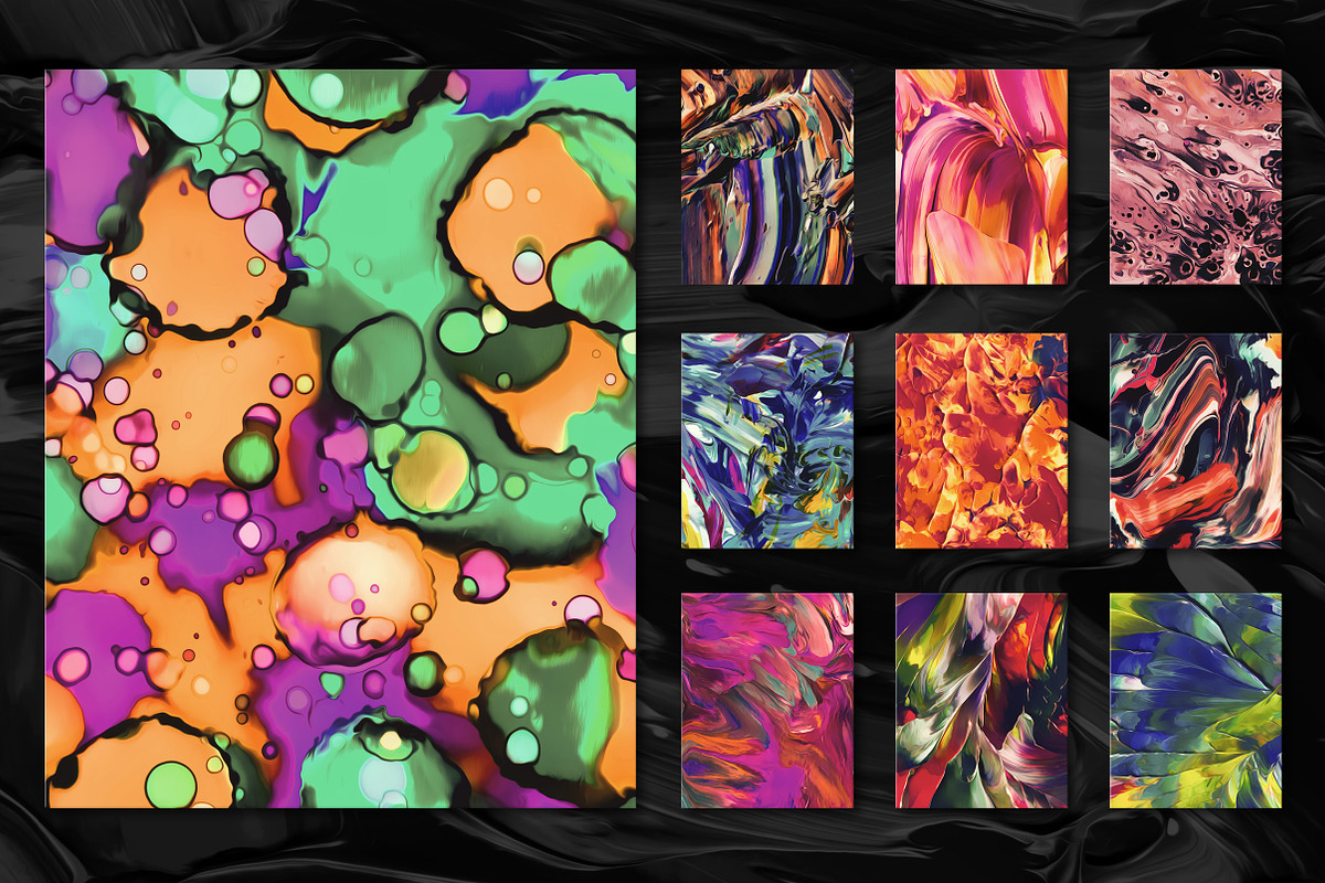 Flow Bundle—300 fluid paint textures, a Texture Graphic by Chroma Supply (Photo 33 of 34)