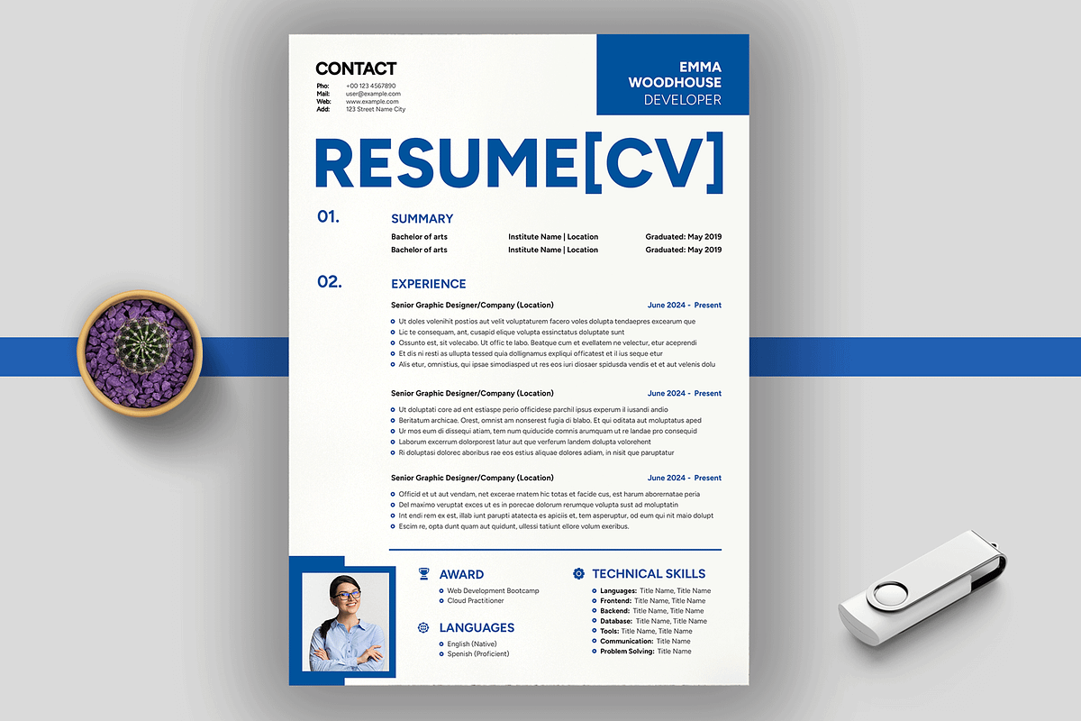 Software Engineer Resume Design, a Resume Template by MightyDesign (Photo 1 of 6)