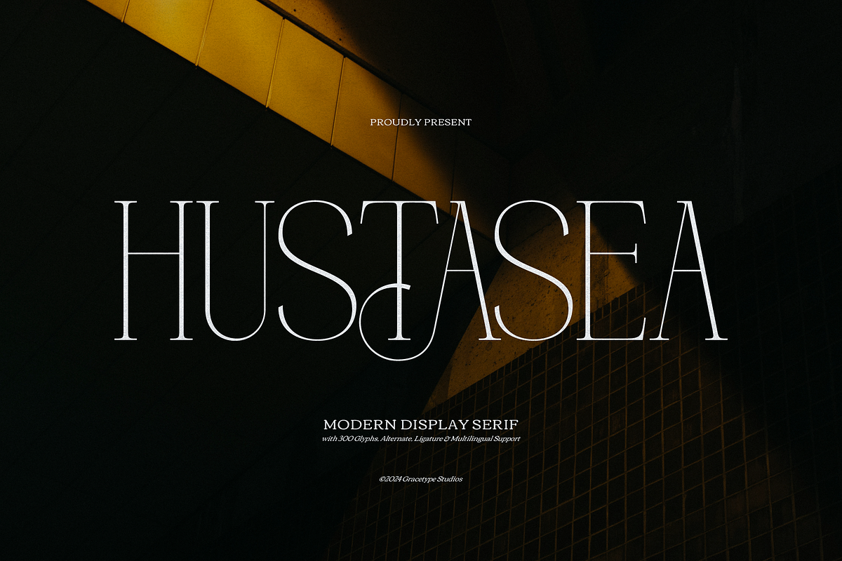 Hustasea | Modern Display Serif, a Serif Font by gracetype_studio (Photo 1 of 12)