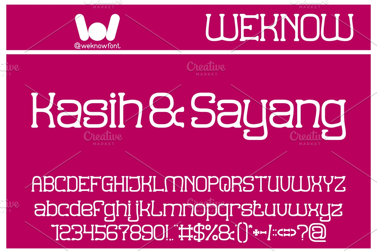Kasih & Sayang font, a Serif Font by weknow (Photo 1 of 8)