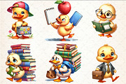 Back To School Funny Ducks Clipart, a Seasonal Illustration by Rose Art (Thumbnail 2 of 4)
