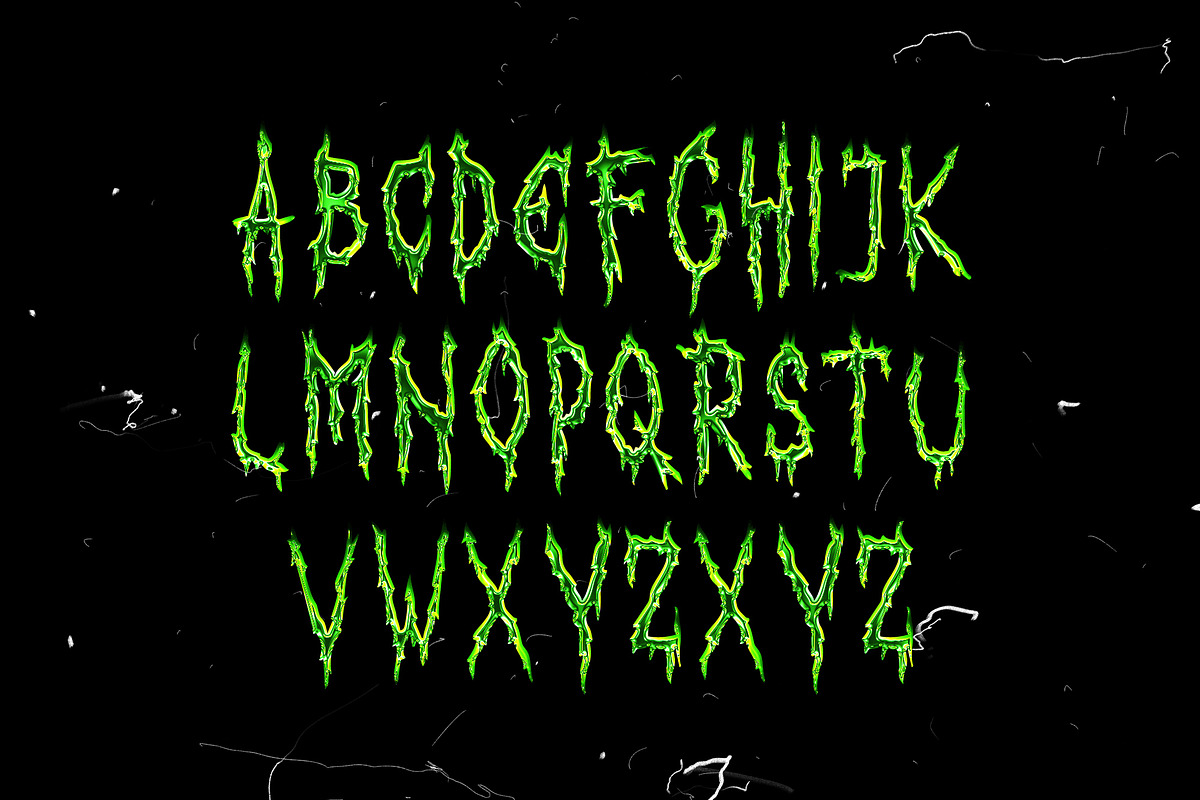 Horror Script Brush font preview 3