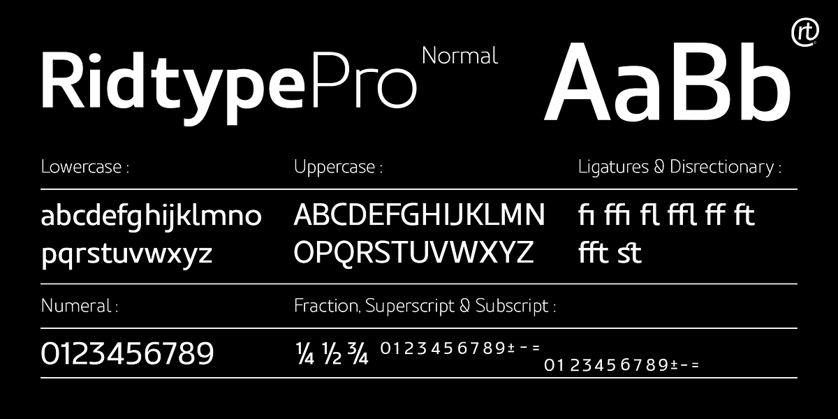 Ridtype Pro, a Sans Serif Font by Ridtype Foundry (Photo 11 of 12)