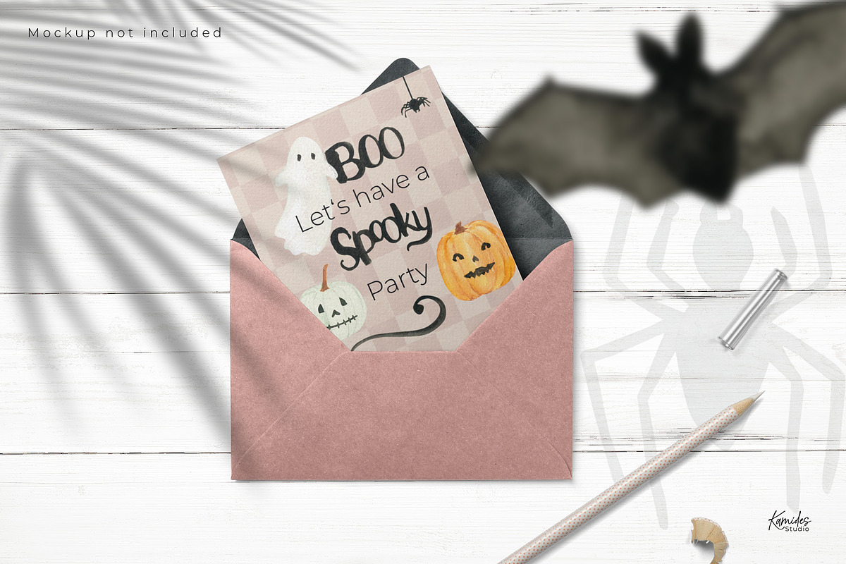 Watercolor Halloween PNG Clipart Set, an Illustration by Kamides (Photo 4 of 5)