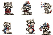 Patriotic Raccoon PNG Clipart, an Animal Illustration by Designking (Thumbnail 4 of 5)