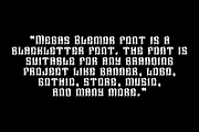Megas Blemor - Tattoo Font, a Blackletter Font by Iqsiart Studio (Thumbnail 5 of 10)