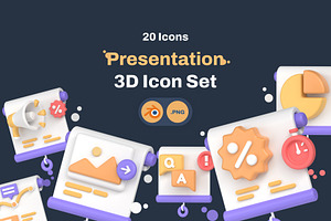 3D Presentations Icon Pack