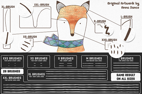 SALE - Line Art Ink Brushes preview 7