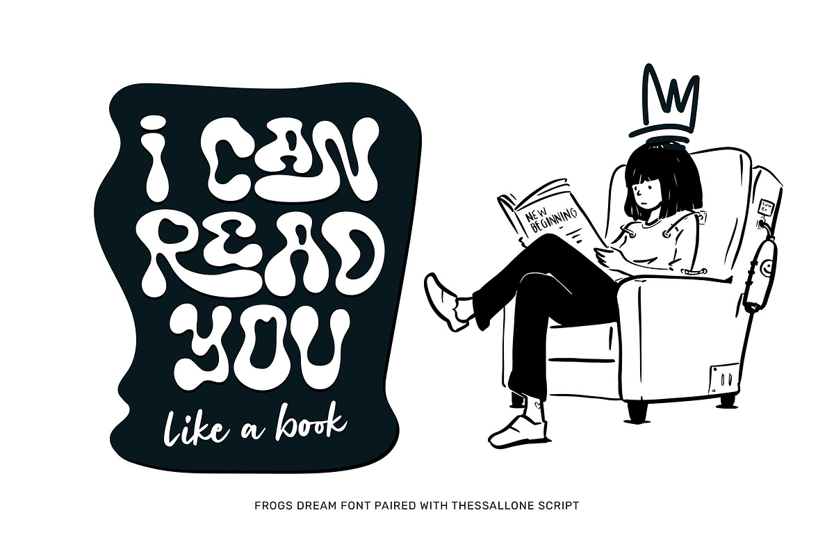 Frogs Dream - Bubble Font, a Font by Wacaksara Co. (Photo 9 of 12)