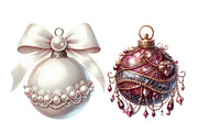 Victorian Christmas balls clipart, an Illustration by Designworld (Thumbnail 5 of 6)