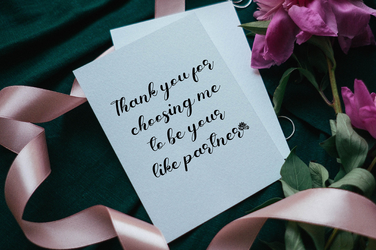 Sayla - Script Font, a Script Font by Densu Creative (Photo 3 of 6)