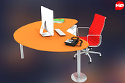 Office Furniture Interior Decoration, a Furniture 3D Model by multimedia4ds (Thumbnail 5 of 10)