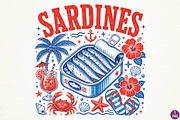 Retro Coastal Sublimation Design, a Seasonal Illustration by DreamPrint404 (Thumbnail 1 of 6)