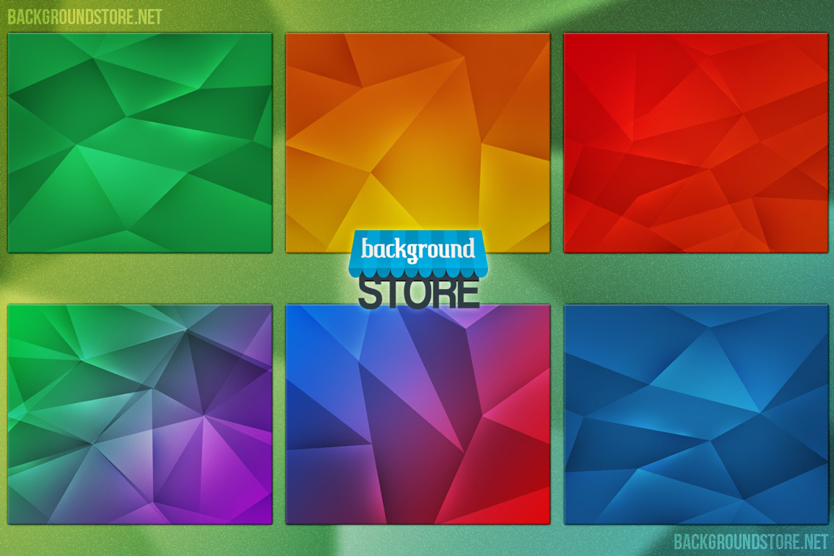 Polygon Backgrounds Bundle preview 3