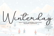 Winterday | Script Font, a Handwritten Font by Scratchones (Thumbnail 1 of 8)