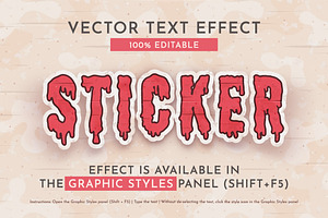 Vampire Sticker Editable Text Effect