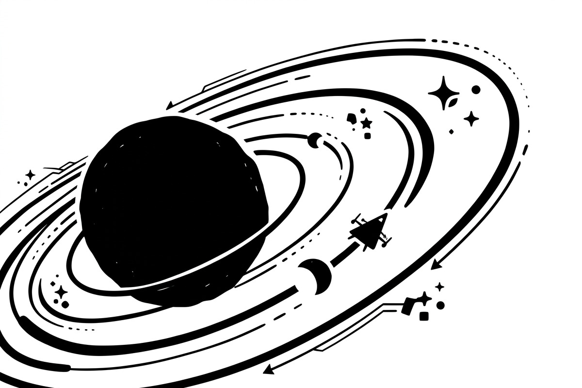 60 Planet Orbit Abstract Silhouette, an Empty State Illustration by Amazin_art (Photo 8 of 35)