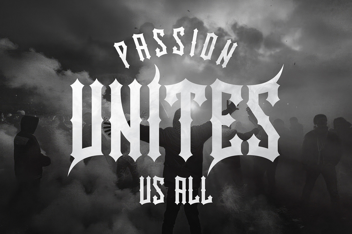 Fanatic - Retro Label Font, a Blackletter Font by JumboDesign (Photo 5 of 6)