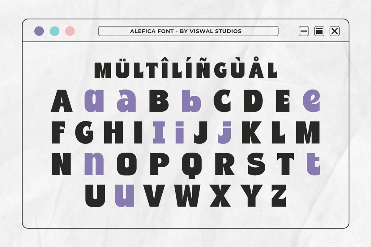Alefica - Retro Font, a Sans Serif Font by Viswal Studio (Photo 4 of 6)