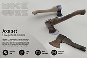 Axe set, an Object 3D Model by mockupzz (Thumbnail 1 of 6)
