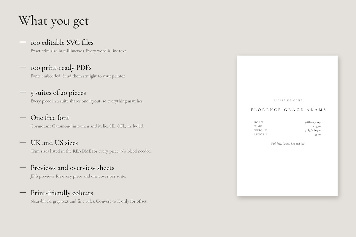 Baby Stationery 100 Templates V3, a Stationery Template by pawellpi (Photo 30 of 36)