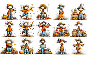 Quirky Scarecrow PNG Clipart, a Seasonal Illustration by Nicolle's Colorful Art (Thumbnail 2 of 4)