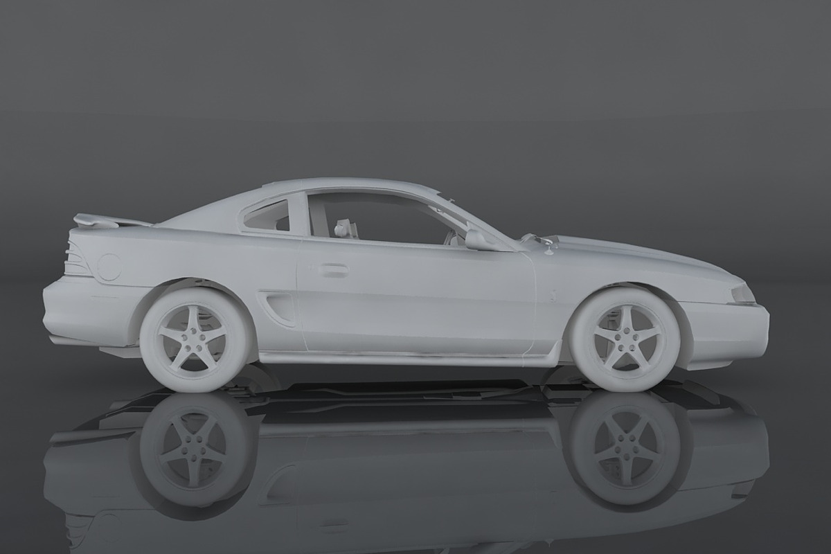 1995 Ford Mustang, a Cars & Vehicle 3D Model by valtriiu (Photo 10 of 12)