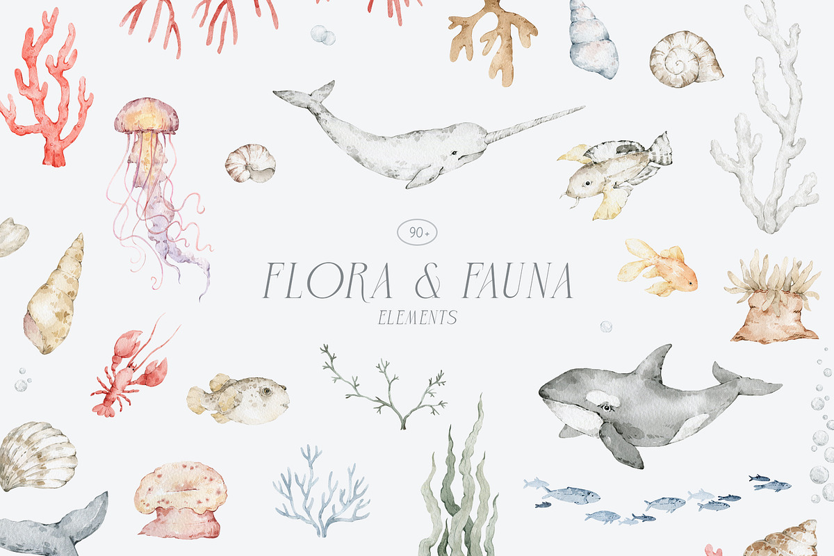 Ocean Animals. Underwater watercolor, an Animal Illustration by Kreker Kate (Photo 9 of 10)